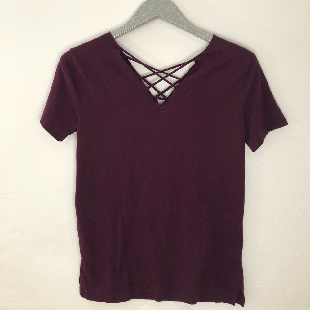 PINK Victoria’s Secret Criss Cross Neckline Tee - Picture 7 of 8